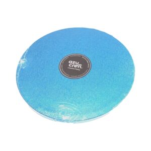 Base redonda azul metalizado 25cm Azucren